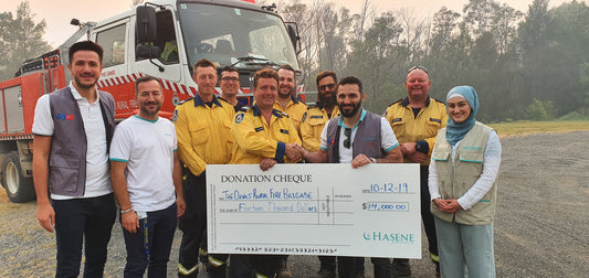 Hasene stands with the RFS during the bushfires!