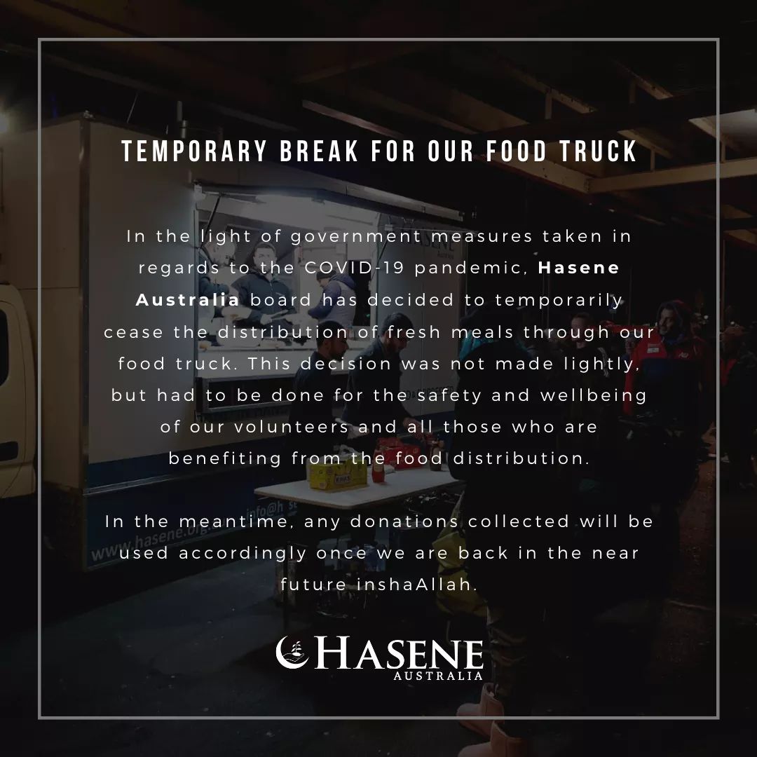 Temporary break for our food truck – Hasene Australia